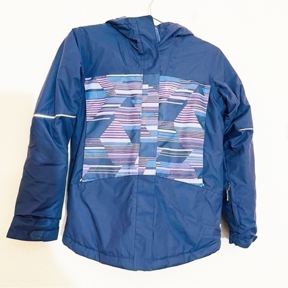 Columbia EUC Omni Heat Winter Ski Jacket Size Medium Blue/Purple Pockets